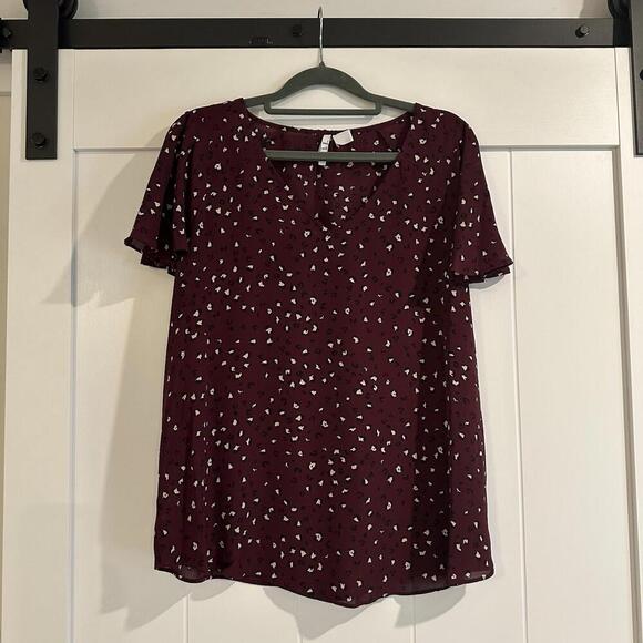 ELLE Cheetah Print Blouse Size Medium - Picture 1 of 9